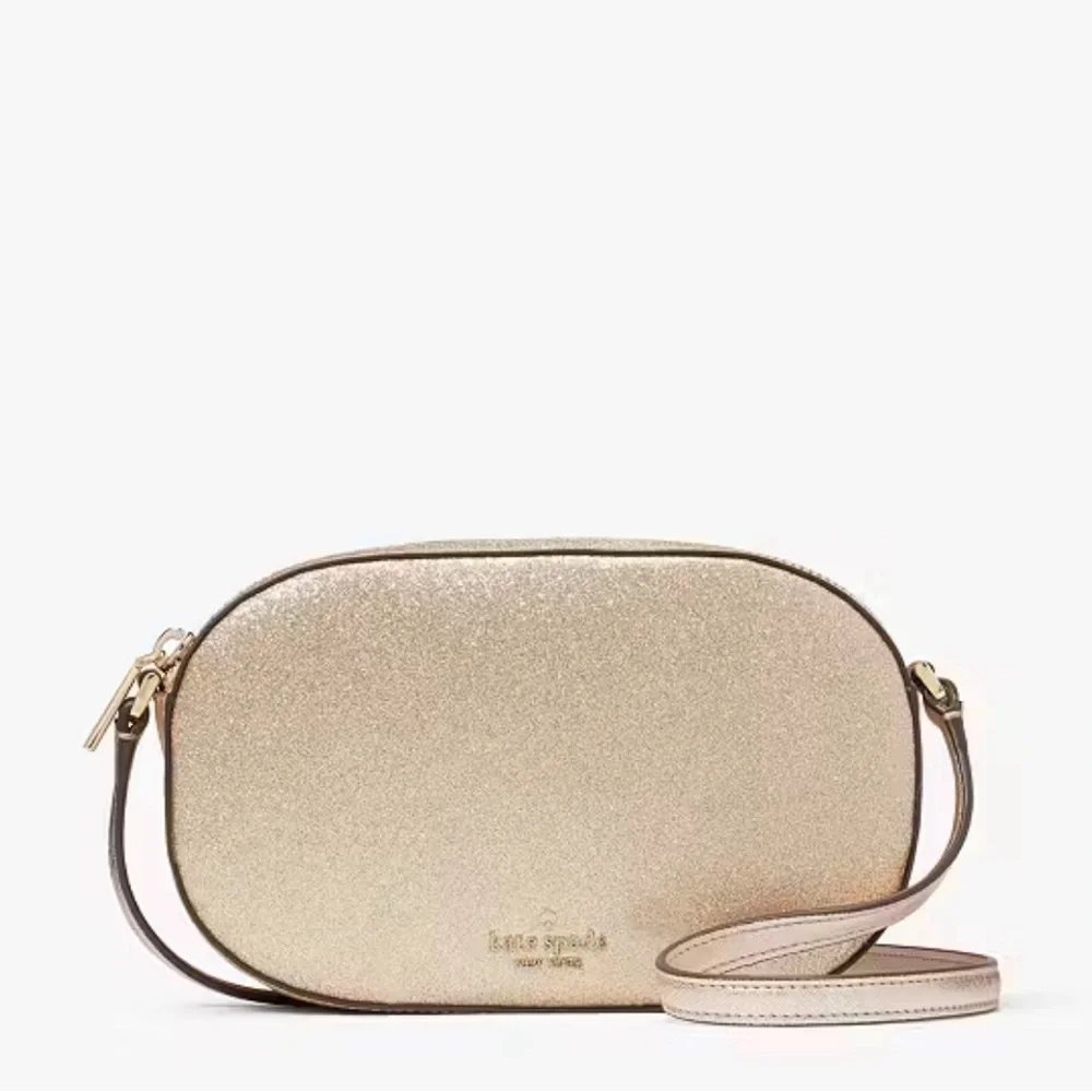 Kate Spade Glimmer Oval Camera Bag Gold